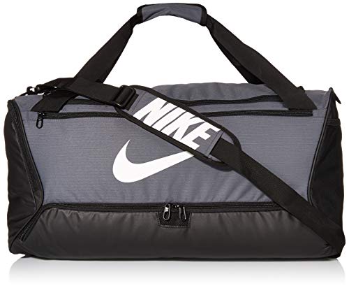 Nike NK BRSLA M DUFF - 9.0 Gym Bag, Flint Grey/Black/White, 61 cm