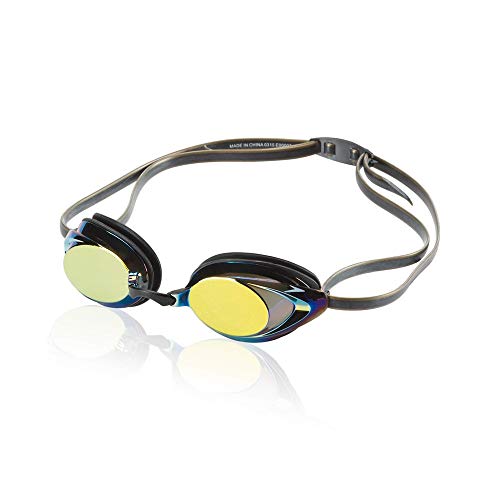 Speedo Vanquisher 2.0 Mirrored Swim-Swimming Racing Goggles-Gold Anti-Fog New