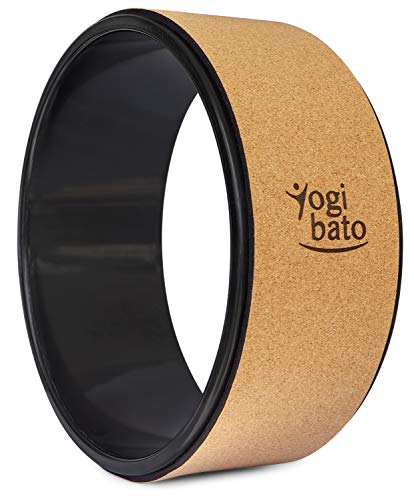 Yogibato Yogarad Kork – Dharma Rad mit ABS Ring – Jogarad für Pilates Joga Stretching Fitness – Yoga Wheel Cork