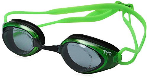 TYR Blackhawk Racing Google, Unisex, Smoke/Fluro Green/Black