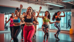 Cardio Fitness für Frauen in kleinen Gruppen