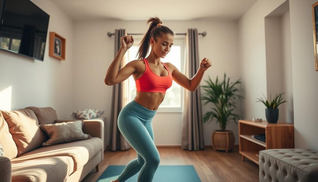 Cardio Fitness für Frauen mit wenig Platz zuhause