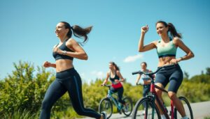 Outdoor Cardio Fitness für Frauen