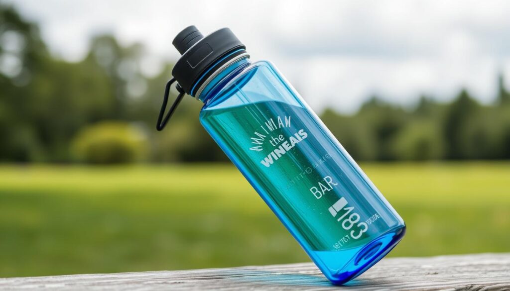 Eine personalisierte Wasserflasche mit Gravur für Sportlerinnen