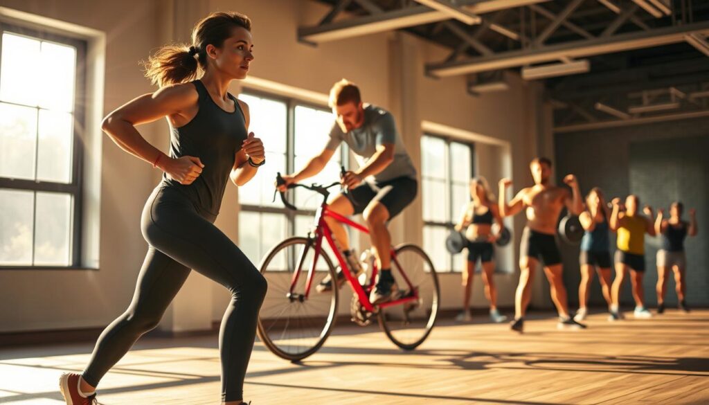 A dynamic scene depicting the benefits of nitrates for athletes. In the foreground, a runner in sleek athletic gear strides purposefully, their muscles rippling with energy. The middle ground reveals a cyclist pedaling furiously, their face flushed with exertion. In the background, a group of weightlifters effortlessly hoist barbells, their movements enhanced by the nitrate-fueled boost. Sunlight streams through a window, casting a warm, vibrant glow over the entire scene. The lighting is crisp and natural, the angles capturing the power and athleticism of the figures. The overall mood is one of vitality, endurance, and the transformative effects of nitrates on sports performance. A dynamic scene depicting the benefits of nitrates for athletes. In the foreground, a runner in sleek athletic gear strides purposefully, their muscles rippling with energy. The middle ground reveals a cyclist pedaling furiously, their face flushed with exertion. In the background, a group of weightlifters effortlessly hoist barbells, their movements enhanced by the nitrate-fueled boost. Sunlight streams through a window, casting a warm, vibrant glow over the entire scene. The lighting is crisp and natural, the angles capturing the power and athleticism of the figures. The overall mood is one of vitality, endurance, and the transformative effects of nitrates on sports performance.